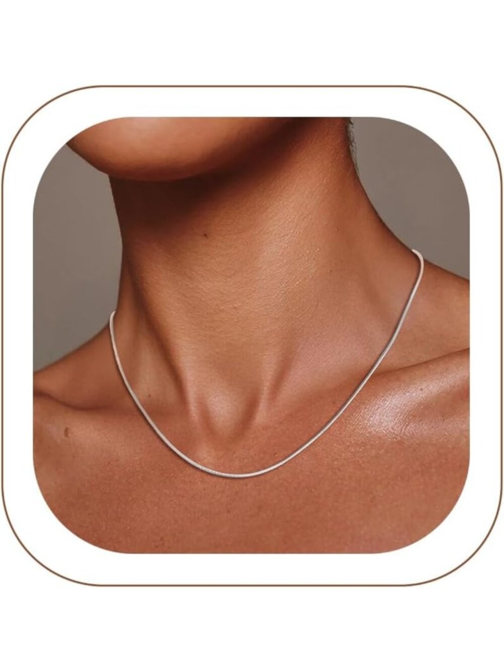Elegant 14K Gold Plated Snake Chain Necklace - Multiple Sizes for Women